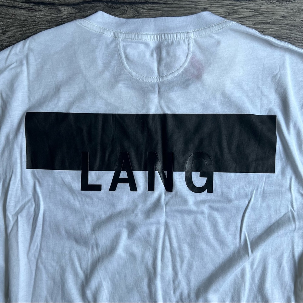 NWT Helmut Lang, Logo Oversized S/S Tee, Optic White, S - Picture 6 of 10